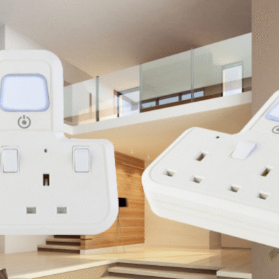 UK plug T shape adaptor with 3 brightness night light