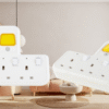 UK plug T shape adaptor with 3 brightness night light