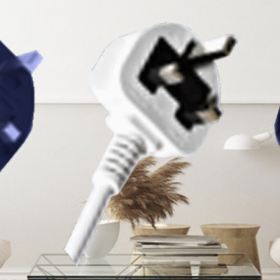 BS plug with 13A fuse- Black/White
